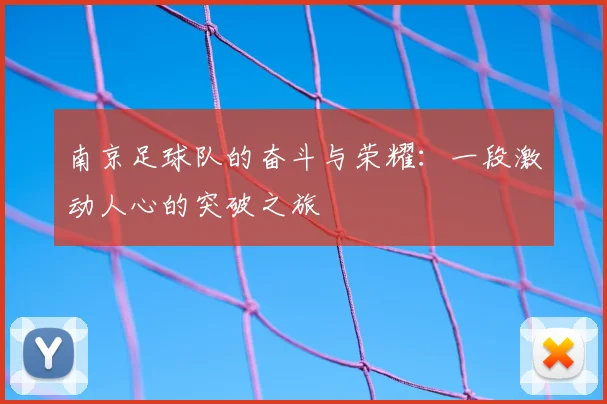 南京足球队的奋斗与荣耀:一段激动人心的突破之旅